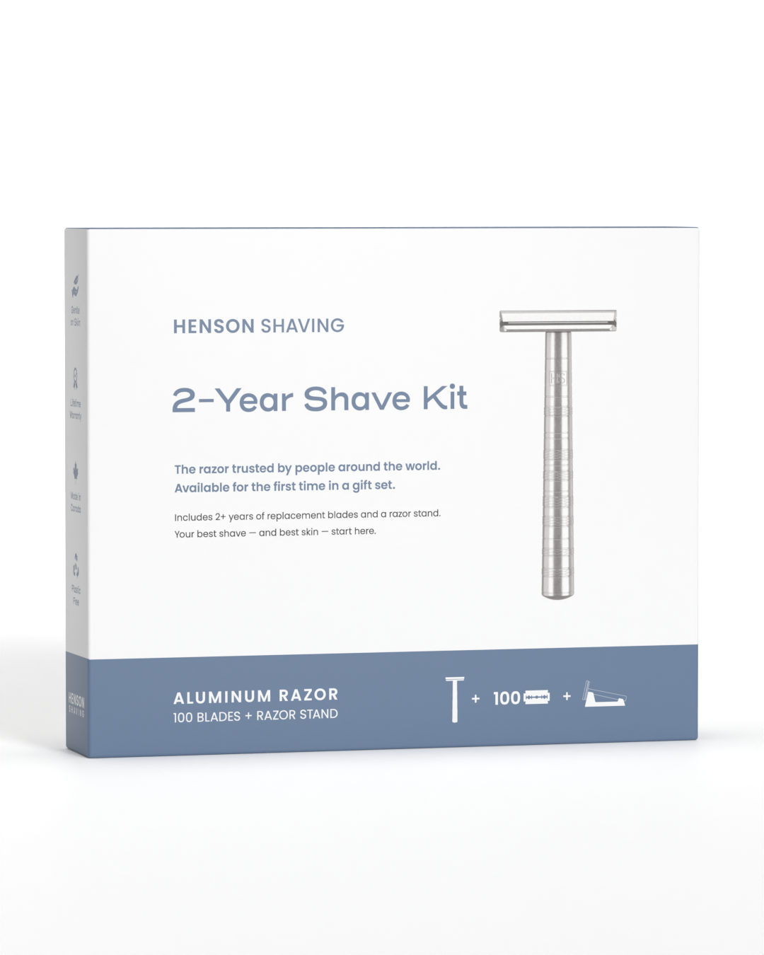 2-Year Shave Kit - Henson Shaving Retail Box Set - Wholesale