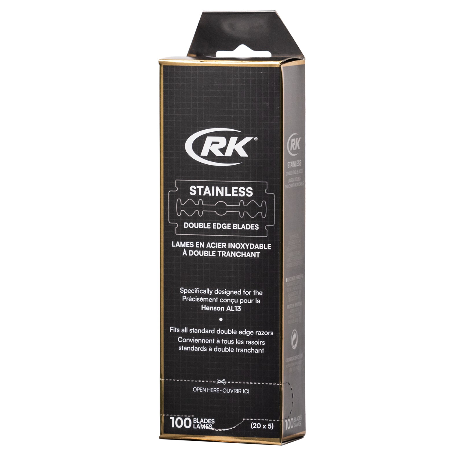 RK Shaving Stainless DE Razor Blades - 100pk - Wholesale