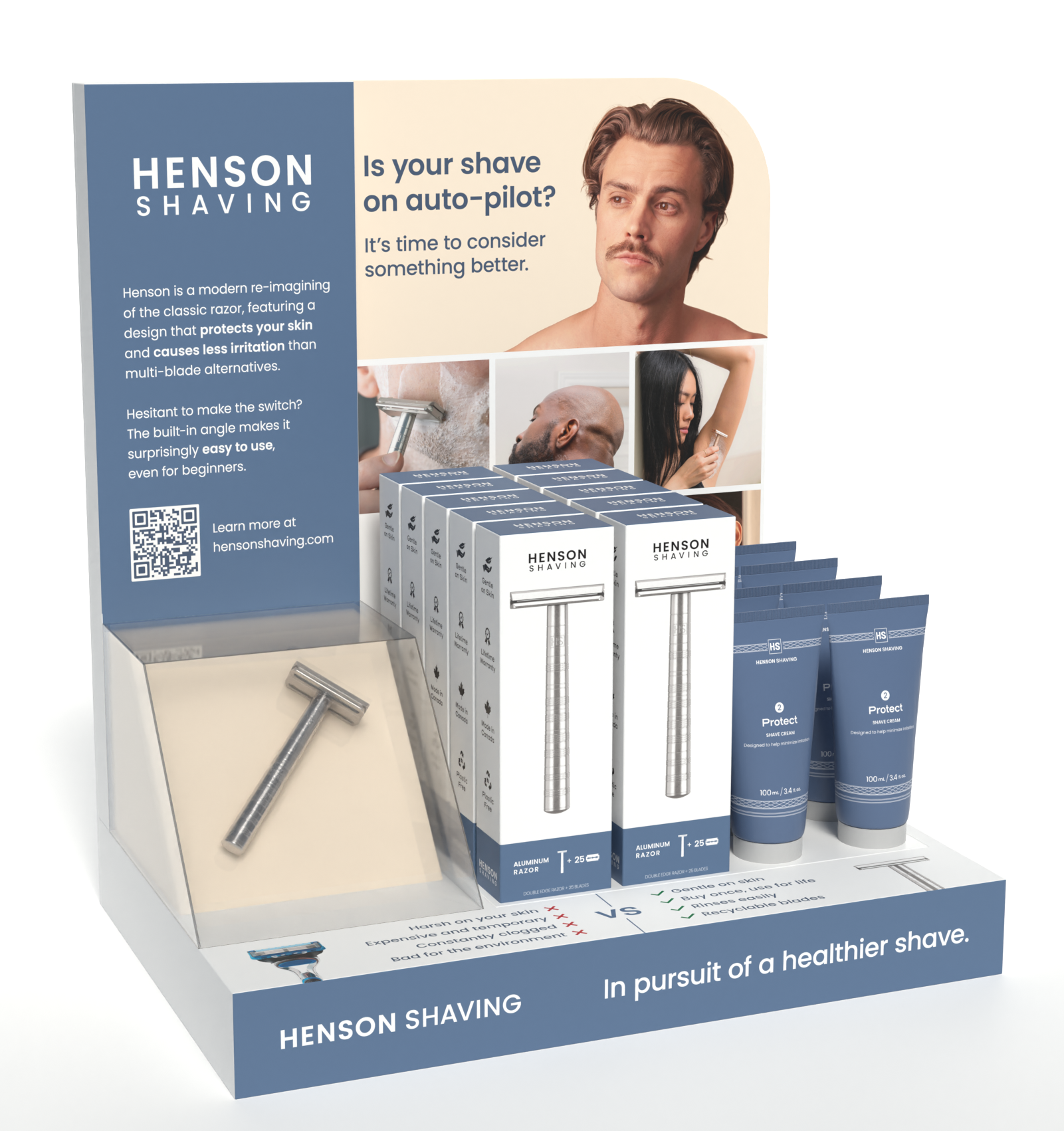 Henson Shaving - 16" Display - Empty
