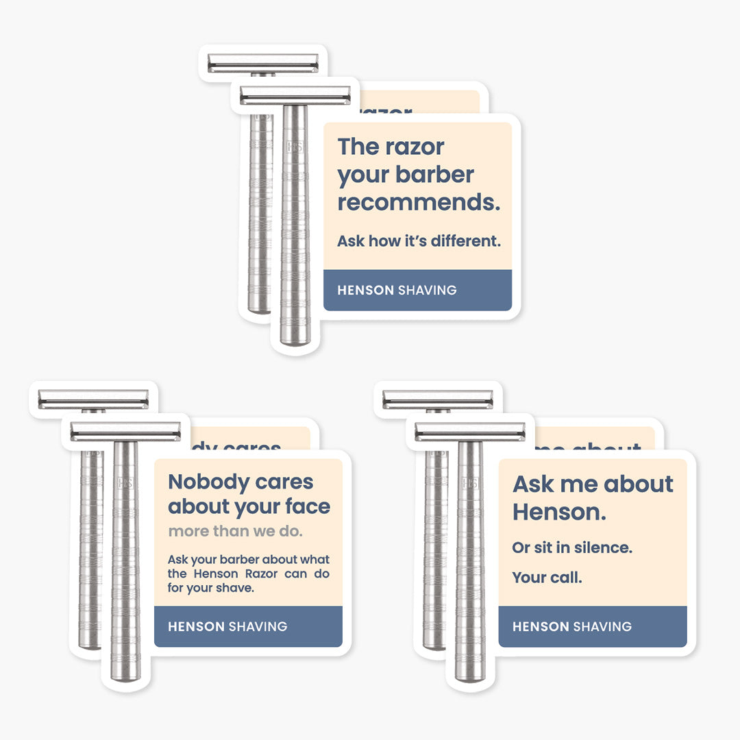 Barbershop Mirror Clings - Pack of 6 Assorted