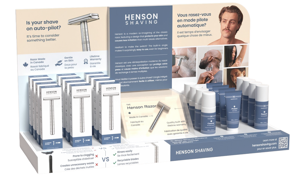 Henson Shaving - 32" Display - 12/4/4/4 Empty